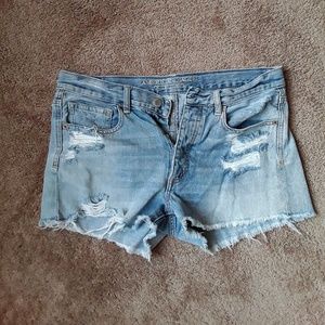 Distressed Jean shorts